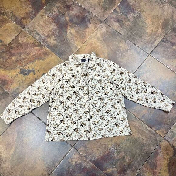 Laura Scott Floral Button Down Blouse 20W - Picture 4 of 8